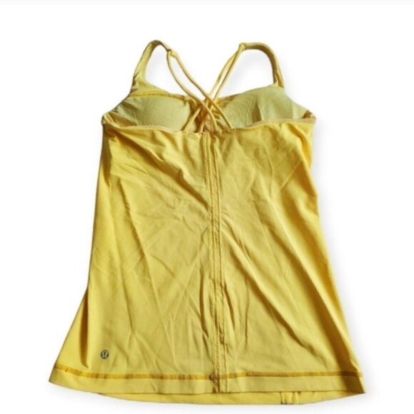 Lululemon Free To Be yellow built in bra - Picture 2 of 4